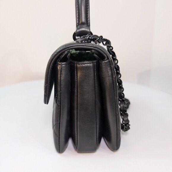 Chanel So Black Quilted Mini Trendy Top Handle Flap Bag - Picture 6 of 16
